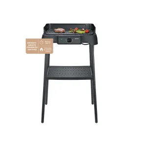 Parrilla Eléctrica de Mesa Severin con Soporte y Placa Negra