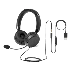 Auriculares con cable Amazon Basics, micrófono ajustable