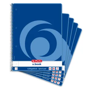 Pack de 5 cuadernos A4 Herlitz - 80 hojas rayadas