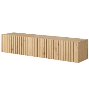 Mueble Colgante de TV en Roble Artesano - 140 cm