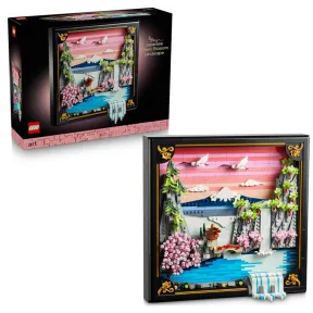 Cuadro 3D de LEGO Art: Paisaje Japonés con Sakura y Fuji