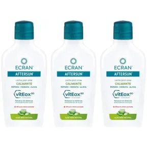 Leche Hidratante y Reparadora Aftersun Ecran Aloe Vera 3x200ml