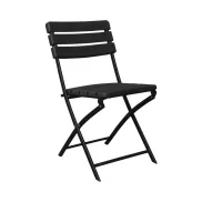 Silla Efecto Madera Negra Plegable 55x46x81cm