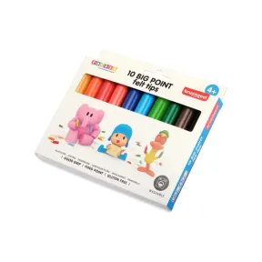 Diez rotuladores multicolor Pocoyo Bruynzeel punta extragruesa