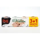 Atún claro DIDI en aceite de oliva, Pack 3+1 4x70g