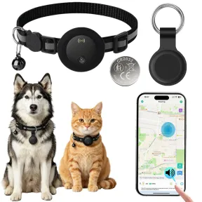 Collar GPS resistente al agua para mascotas, preciso y con batería de repuesto.
