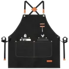 Delantal de barbacoa para hombres, 4 bolsillos y regalo ideal.