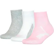 Calcetines Unisex PUMA Rosa y Gris, tallas 35-39 para niños.