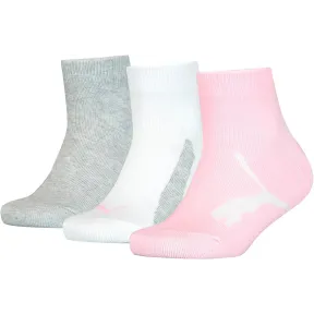 Calcetines Unisex PUMA Rosa y Gris, tallas 35-39 para niños.