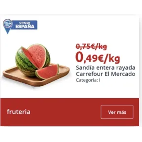 Rayada Sandía a 0,49€ el Kilo