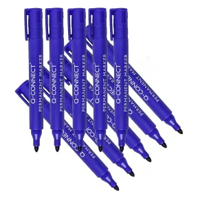 Marcadores Permanentes Azules, Caja de 10 Unidades