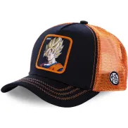 Gorra Son Goku Super Saiyan GO3 naranja y negra de Capslab