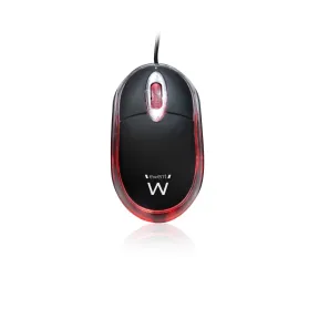 Mini ratón óptico Ewent ew3174, cable 1,15 m, 1000dpi