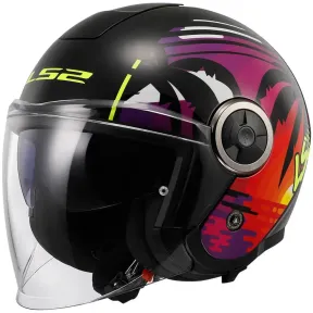 CASCO LS2 Rapid II Flitz - Talla S a 3XL en Blanco y Rojo