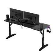 Mesa Gaming Huzaro Hero 4.6 con RGB LED y Fibra de Carbono