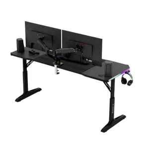Mesa Gaming Huzaro Hero 4.6 con RGB LED y Fibra de Carbono