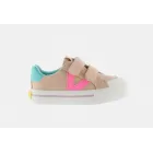Zapatillas de lona Victoria para niños, doble cierre, rosa