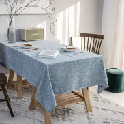 Mantel Impermeable Rectangular 180x140cm de Lino y Algodón
