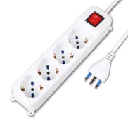 Regleta eléctrica con interruptor y 4 enchufes