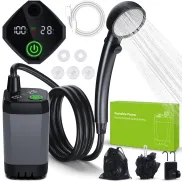 Ducha Portátil Camping Recargable con Bomba de Agua 150 Min.