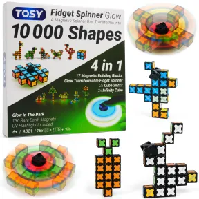 Fidget Spinner Glow TOSY - 16 Bloques Transformables