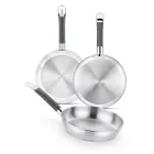 Set de 3 Sartenes de Acero Inoxidable Libres de PFAS