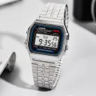 Casio A159WA-N1DF: Reloj cuadrado vintage con correa de acero