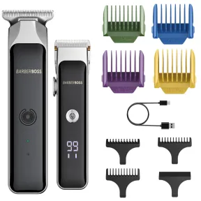 Kit de recortadora de pelo Barberboss para hombres, inalámbrico