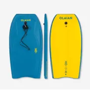 Bodyboard 100 Azul Amarillo con Leash para Muñeca
