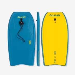 Bodyboard 100 Azul Amarillo con Leash para Muñeca