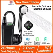 Ducha portátil para exteriores, recargable 6000mAh, pantalla smart