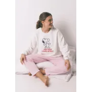 Pijama largo polar Snoopy para mujer - Tallas M, L, XL