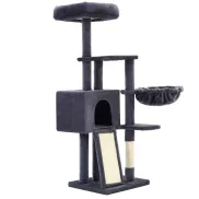 Árbol para Gatos de Felpa, 135 cm, Rascador y Cueva
