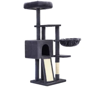 Árbol para Gatos de Felpa, 135 cm, Rascador y Cueva
