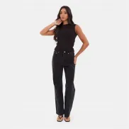 Vaqueros rectos con costuras negros I Saw It First
