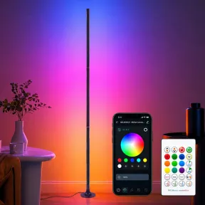 Lámpara regulable RGB de pie para salón, 120 cm inteligente
