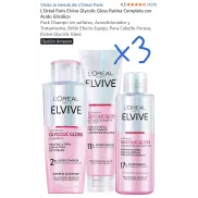 Rutina Completa L'Oréal Elvive con Ácido Glicólico y Brillo