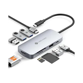 Docking Station USB C 9 en 1, HDMI 4K@60 y PD 100W