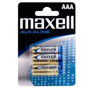 Pilas alcalinas AAA Maxell LR03-B4MXL, pack de 4 unidades.
