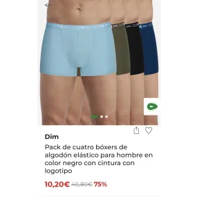 Pack de 4 bóxers de DIM