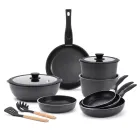 Juego de 13 Piezas de Cocina y 3 Sartenes Apta Inducción
