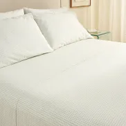 Sábanas de algodón verde sage, cama 150 cm y más medidas