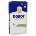 Pañales Dodot Sensitive T3, paquete de 112 unidades
