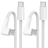 Cable USB C 90 Grados a USB C [2Pack 2M]