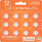 Pilas LR44 de botón 1.5V - Paquete de 12 unidades