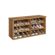 Banco con asiento y estantes ajustables VASAGLE en 3 colores
