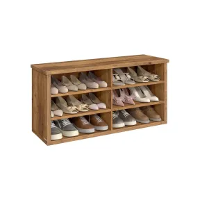 Banco con asiento y estantes ajustables VASAGLE en 3 colores