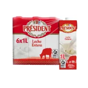 Leche Entera Président - Pack 6 x 1 L de Galicia