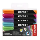 Rotulador permanente Kores M20903 XP2 - 6 colores, punta biselada