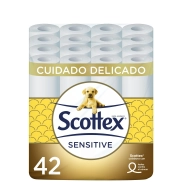 Papel Higiénico Scottex Sensitive 42 Rollos Triple Capa